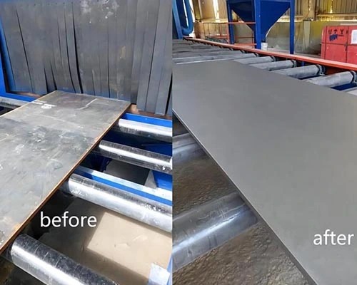 shot blasting steel plate