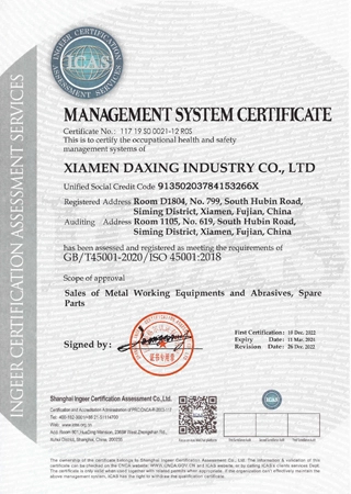 Icas Certification Of Management System