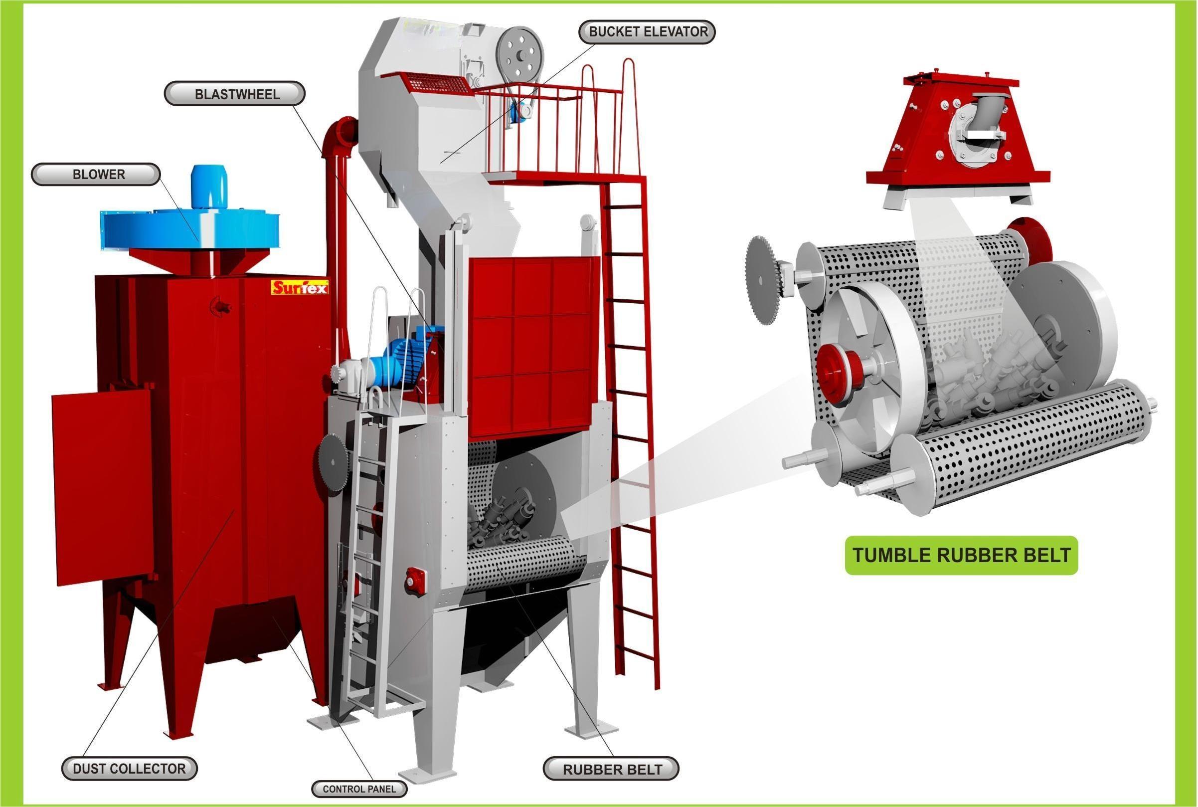 Tumble Belt Shot Blasting Machine