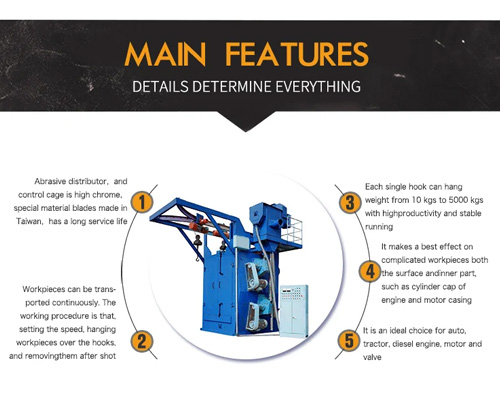 spinner hanger type shot blasting machine