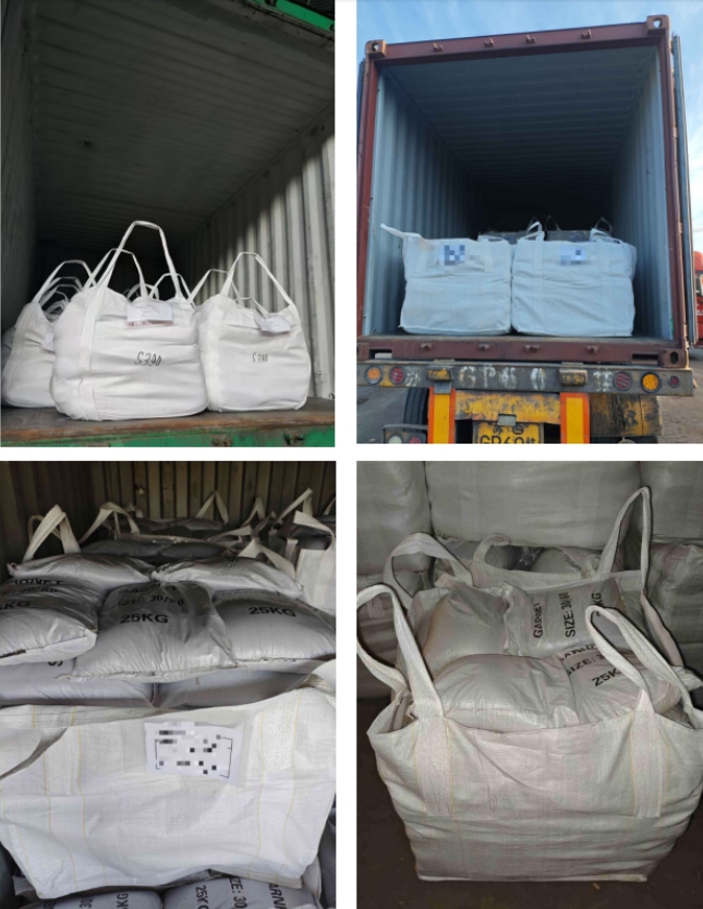 Export to the Philippines: Four Containers of Steel Shot Sand and Two Containers of Garnet